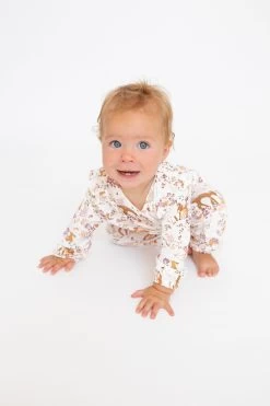 Pretty Woodland Ruffle Sleeve Romper -Baby Product Shop 100F3WOO F23 LIFESTYLE 1