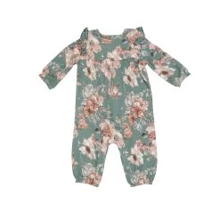 Woodrose Ruffle Sleeve Romper