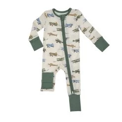 Vintage Airplanes 2-Way Zipper Romper