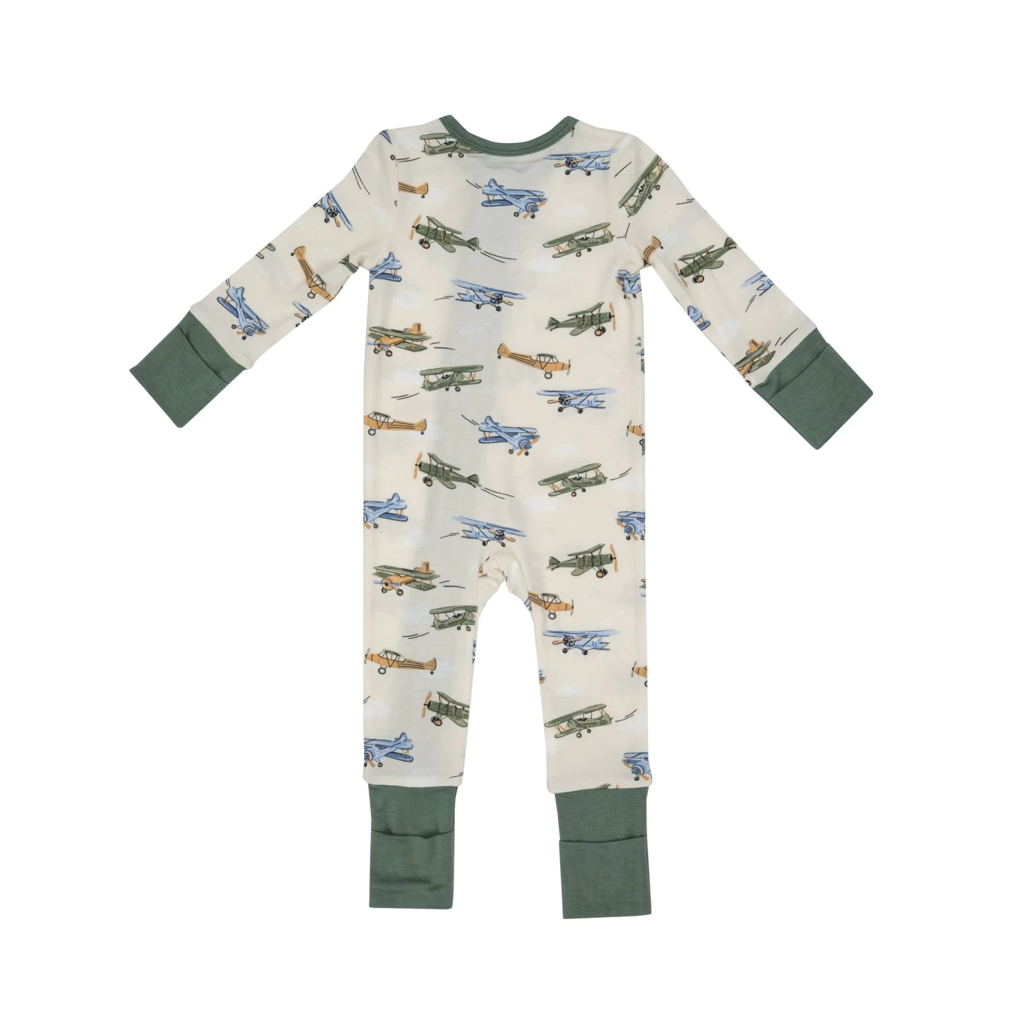 Vintage Airplanes 2-Way Zipper Romper 4 Vintage Airplanes 2-Way Zipper Romper - Image 2