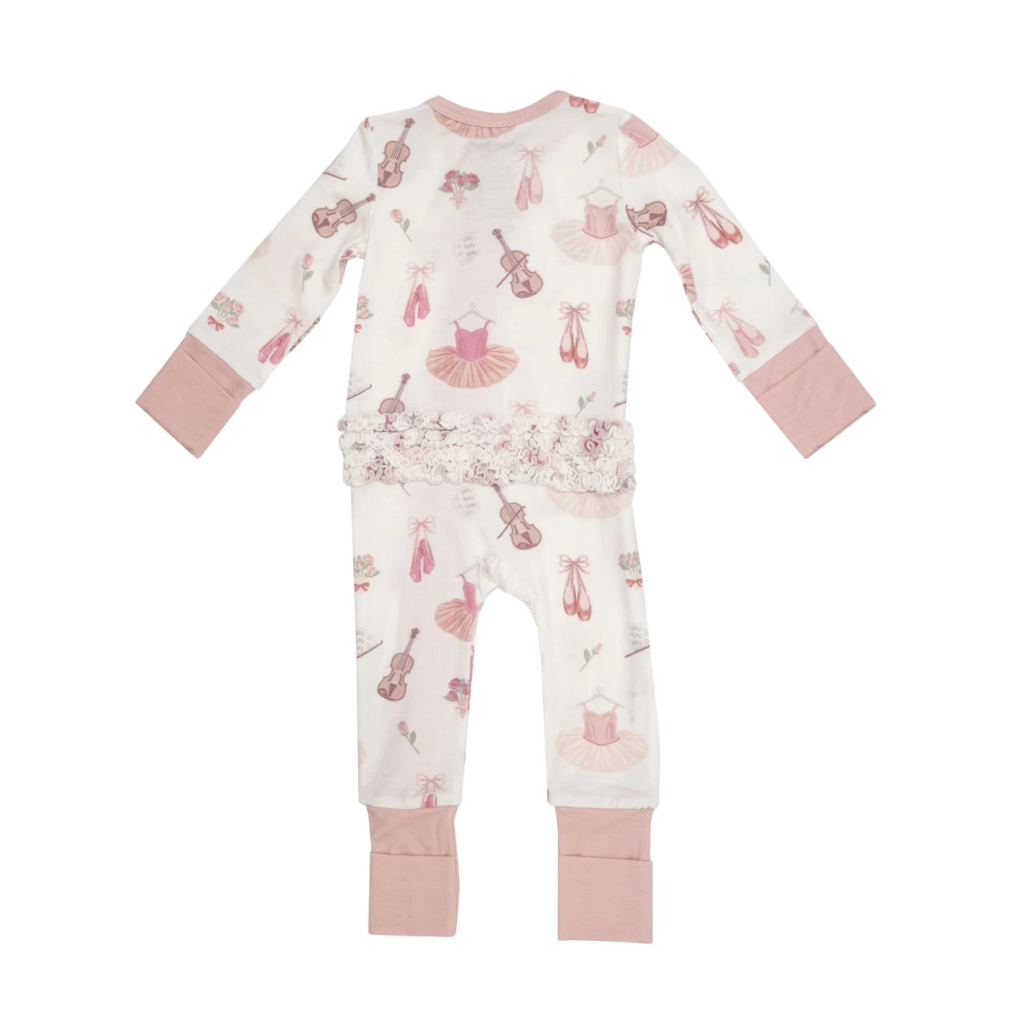 Ballet Ruffle 2-Way Zipper Romper 4 Ballet Ruffle 2-Way Zipper Romper - Image 2