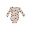 Sketchy Mushrooms Waffle Long Sleeve Bodysuit -Baby Product Shop 147F3MUS
