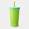 16oz Silicone Straw Cup - Lime/Sea -Baby Product Shop 16oz silicone straw cup lime sea silikids lil tulips 30921149939830