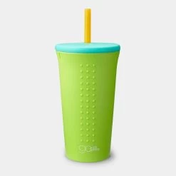 16oz Silicone Straw Cup - Lime/Sea