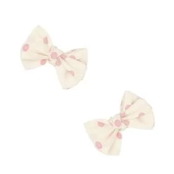 2Pk Baby Bloom Clips: Circus Pink Dot