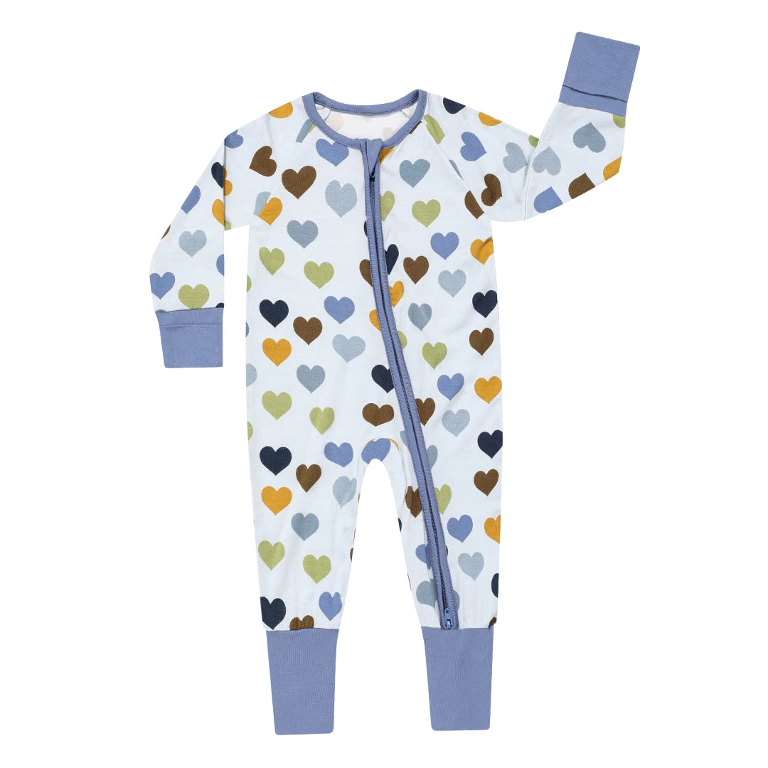 Blue Little Love Bamboo Baby Pajamas 3 Blue Little Love Bamboo Baby Pajamas