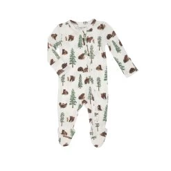 Brown Bears Thermal 2-Way Zipper Footie