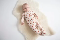 Sketchy Mushrooms Waffle 2-Way Zipper Footie 7 Sketchy Mushrooms Waffle 2-Way Zipper Footie -Baby Product Shop 651F3MUS F23 LIFESTYLE 2