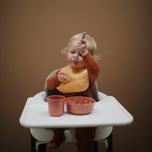 Mushie Silicone Baby Bib (Sunshine) 5 Mushie Silicone Baby Bib (Sunshine) - Image 3