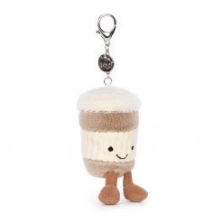 JELLYCAT Amuseable Coffee-To-Go Bag Charm -Baby Product Shop ACOF4BC Amuseable Coffee To Go Bag Charm 4