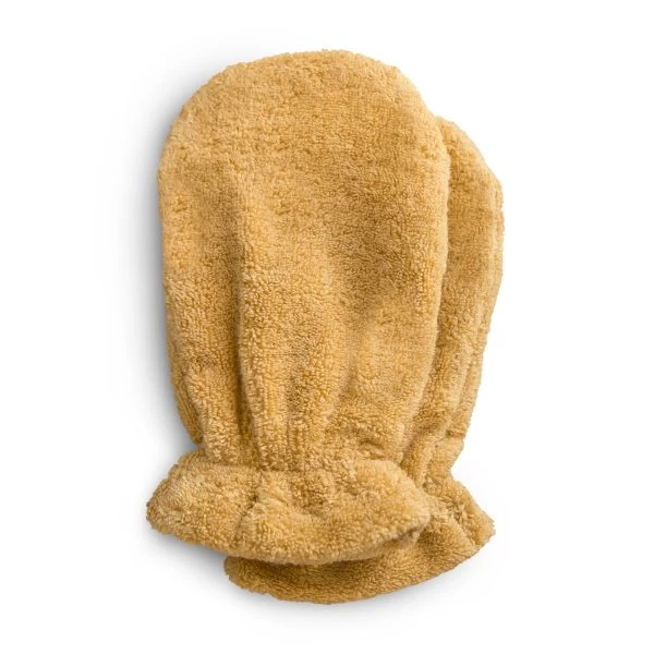 Mushie Organic Cotton Bath Mitt 2-Pack (Fall Yellow) 3 Mushie Organic Cotton Bath Mitt 2-Pack (Fall Yellow)