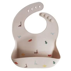 Mushie Silicone Baby Bib (Dinosaurs)
