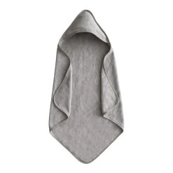 Mushie Organic Cotton Baby Hooded Towel (Gray)