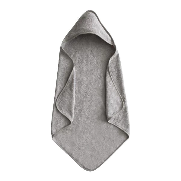 Mushie Organic Cotton Baby Hooded Towel (Gray) 3 Mushie Organic Cotton Baby Hooded Towel (Gray)