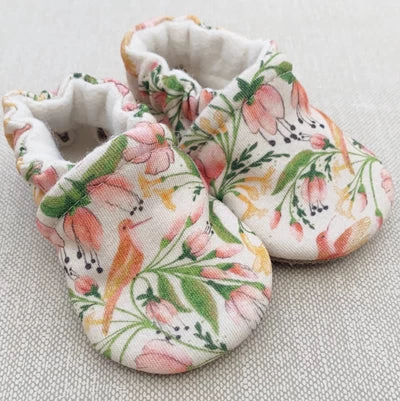 Hummingbird Floral Organic Slippers 4 Hummingbird Floral Organic Slippers - Image 2