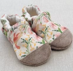 Hummingbird Floral Organic Slippers
