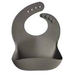 Mushie Silicone Baby Bib (Dove Gray)