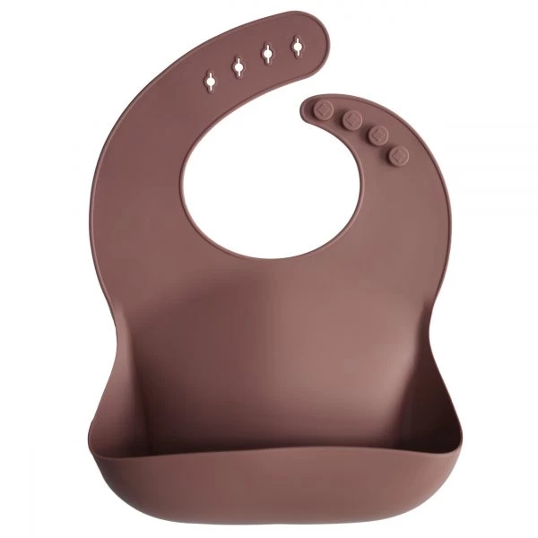Mushie Silicone Baby Bib (Woodchuck) 3 Mushie Silicone Baby Bib (Woodchuck)