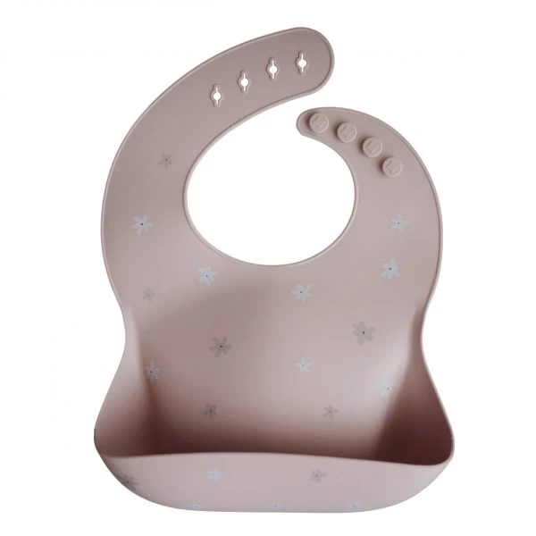 Mushie Silicone Baby Bib (Daisy) 3 Mushie Silicone Baby Bib (Daisy)