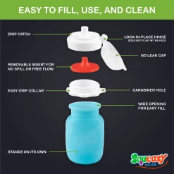 Blue Squeasy Silicone Pouch -Baby Product Shop SqeasyGear 3.5oz Blue Info1