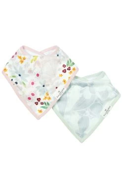 Bandana Bib Set - Shell Floral