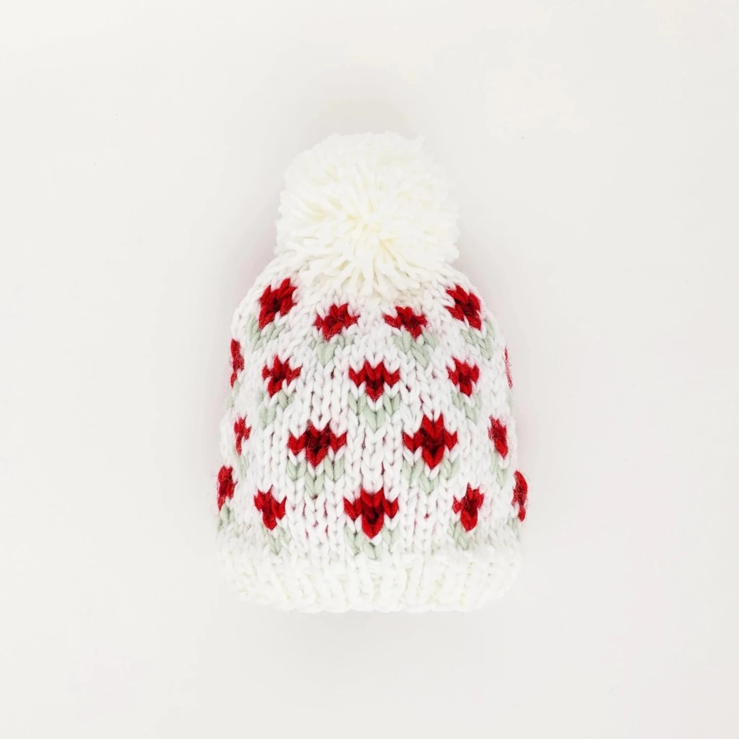 Bitty Blooms Holiday Knit Beanie Hat 2 Bitty Blooms Holiday Knit Beanie Hat