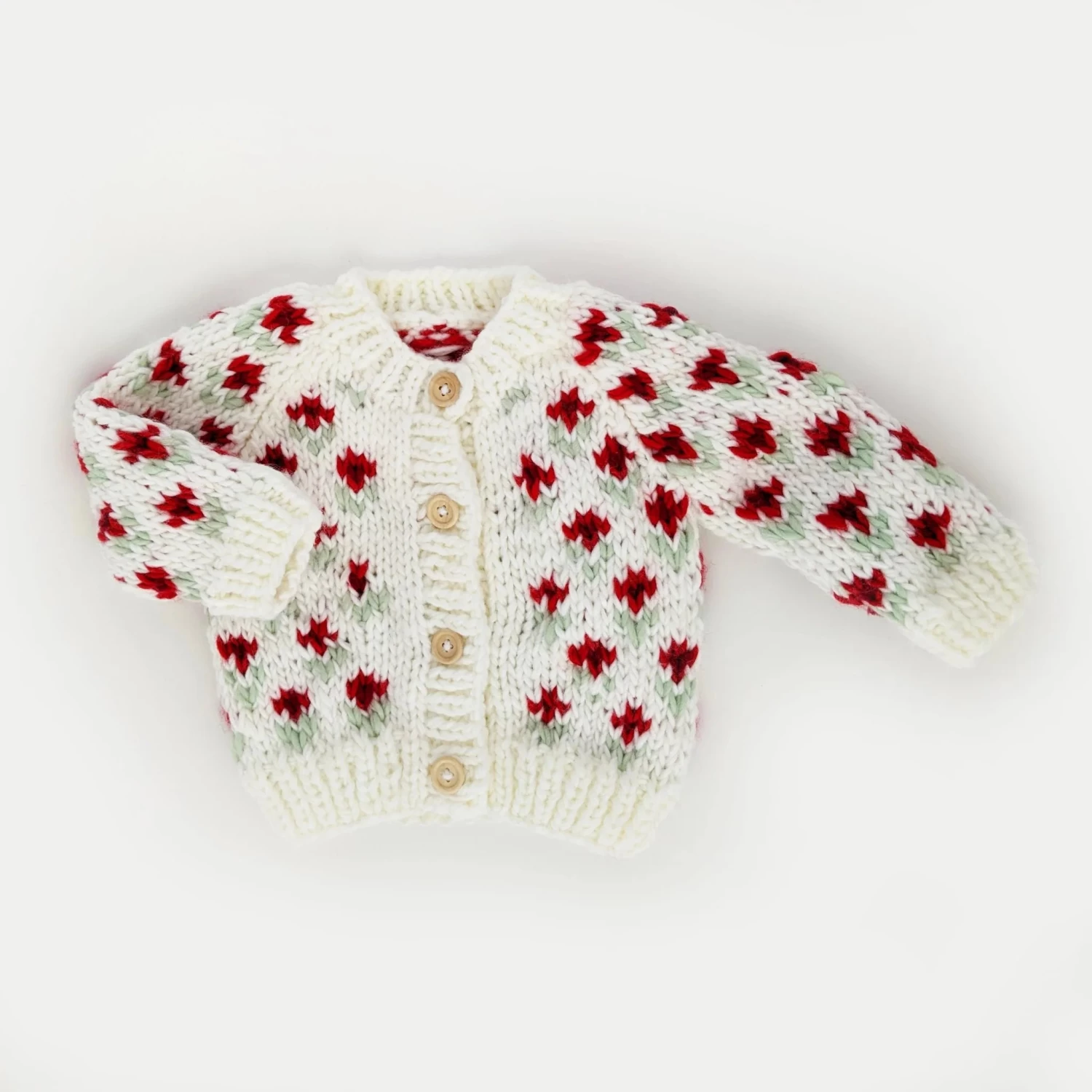 Bitty Blooms Holiday Cardigan Sweater 3 Bitty Blooms Holiday Cardigan Sweater