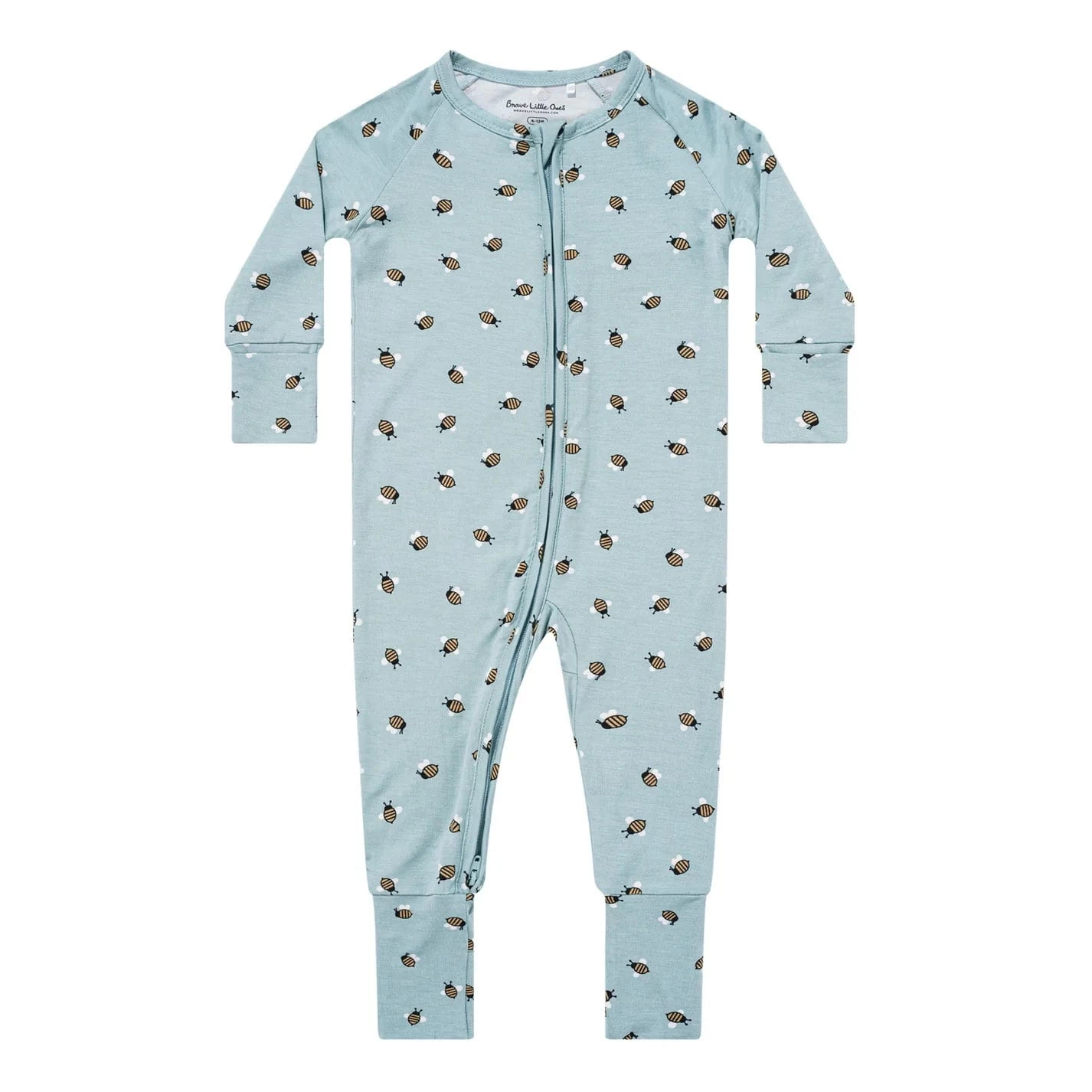 Blue Bees Zip Romper 3 Blue Bees Zip Romper