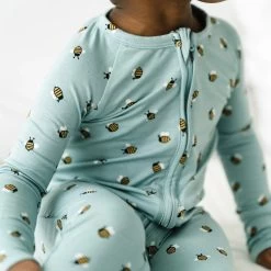 Blue Bees Zip Romper 12 Blue Bees Zip Romper -Baby Product Shop blue bees zip romper brave little ones lil tulips 30510052507766