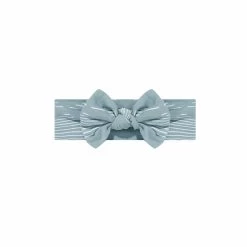 Blue Triangles Headband Bow