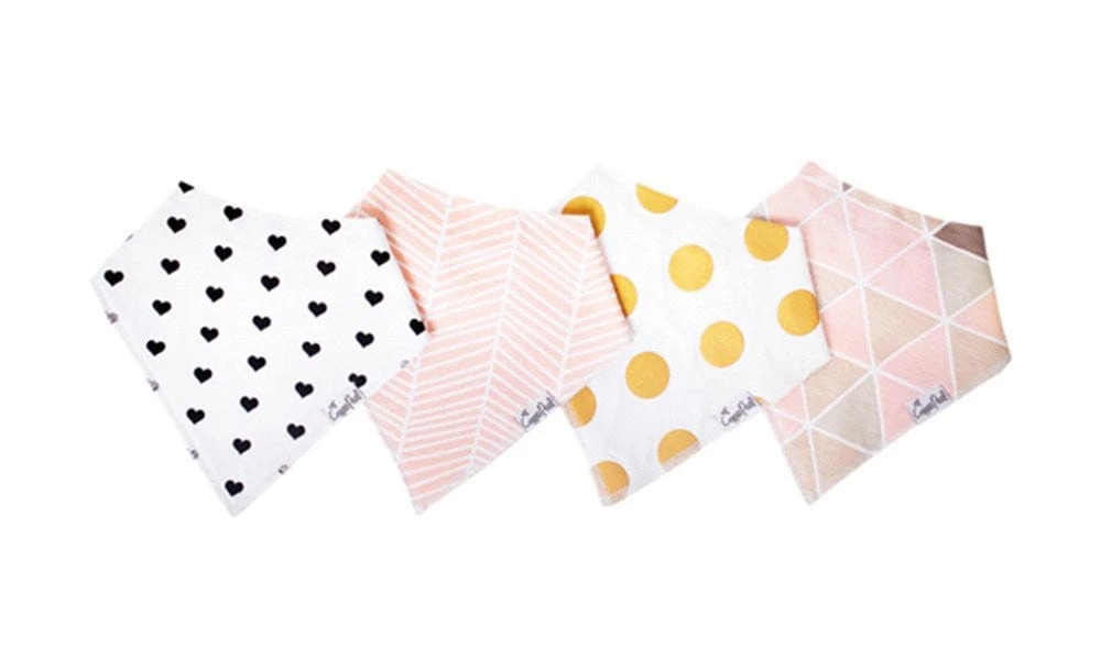 Blush Bandana Bibs 3 Blush Bandana Bibs