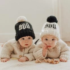 Boo Black Knit Beanie Hat 8 Boo Black Knit Beanie Hat -Baby Product Shop boo black knit beanie hat huggalugs lil tulips 30849513422966