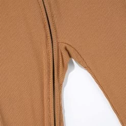 Camel Small Ribbed Zip Romper 9 Camel Small Ribbed Zip Romper -Baby Product Shop camel small ribbed zip romper brave little ones lil tulips 30559901548662