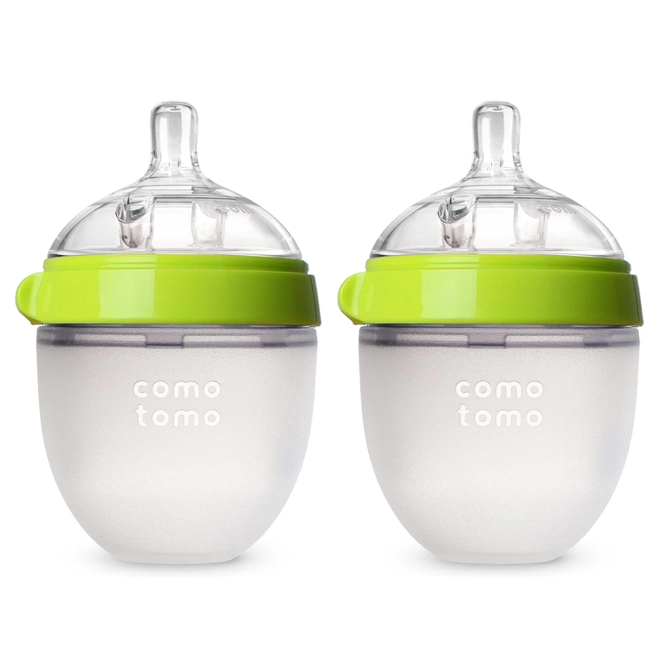 Comotomo Baby Bottle, Double Pack - 5 Oz - Green