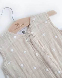 Little Unicorn Cotton Muslin Sleep Bag - Taupe Cross -Baby Product Shop cotton muslin sleep bag taupe cross little unicorn lil tulips 28543869452406