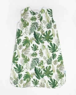 Little Unicorn Cotton Muslin Sleep Bag - Tropical Leaf