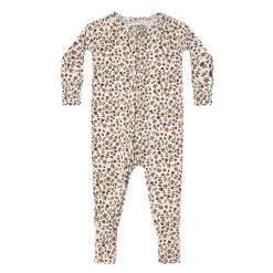 Cream Floral V2 Zip Romper