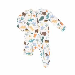 Cute Dino 2-Way Zipper Footie