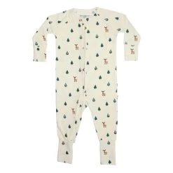 Deer Tree Farm Small Ribbed Zip Romper