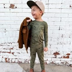 Dinosaurs Two-Piece Set -Baby Product Shop dinosaurs two piece set brave little ones lil tulips 29981087662198