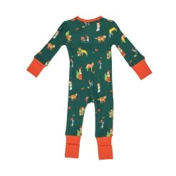 Doggie Christmas Waffle 2-Way Zipper Romper 5 Doggie Christmas Waffle 2-Way Zipper Romper -Baby Product Shop doggie christmas waffle 2 way zipper romper angel dear lil tulips 30887376552054