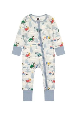 Downhill Dino Footless Zip Romper