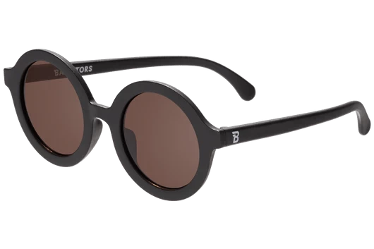 Euro Round Jet Black Sunglasses With Amber Lens 4 Euro Round Jet Black Sunglasses With Amber Lens - Image 2