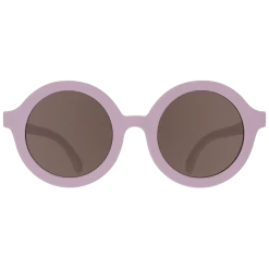 Euro Round Playfully Plum Kids Sunglasses With Amber Lens