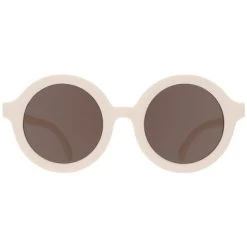 Euro Round Sweet Cream Sunglasses With Amber Lens
