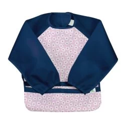 Green Sprouts Snap + Go® Easy-wear Long Sleeve Bib Pink Blossom