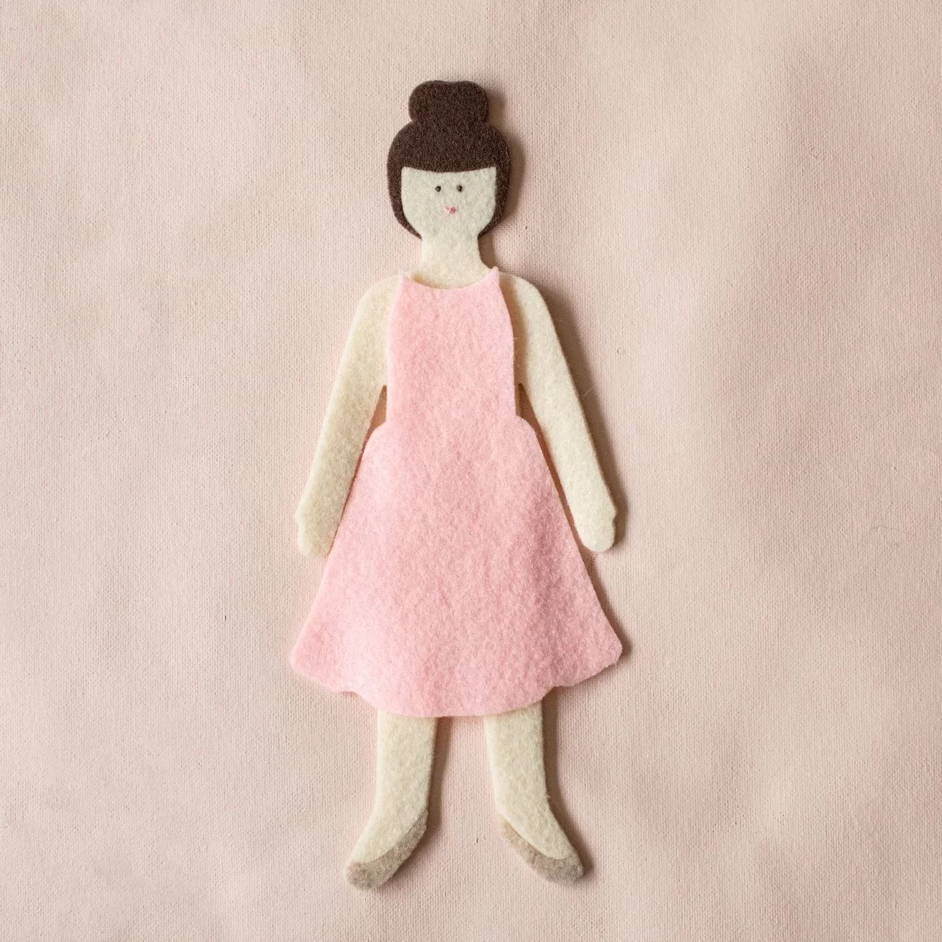 Felt Doll Starter Girl - Hazelnut 3 Felt Doll Starter Girl - Hazelnut