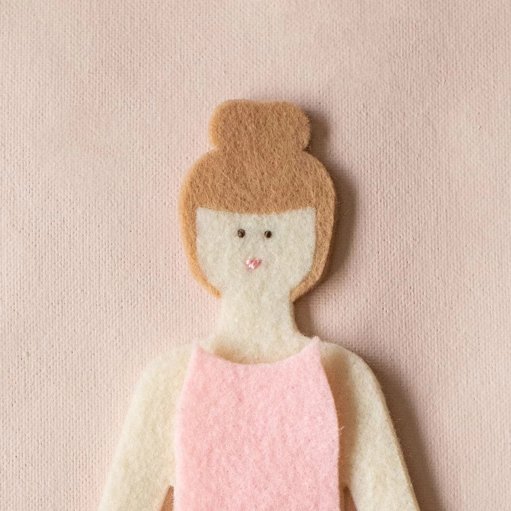 Felt Doll Starter Girl - Honey 4 Felt Doll Starter Girl - Honey - Image 2