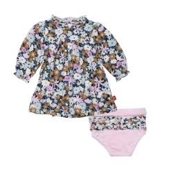 Finchley Modal Magnetic Baby Dress + Diaper Cover Set