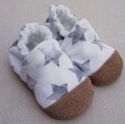 Grey Stars Organic Slippers